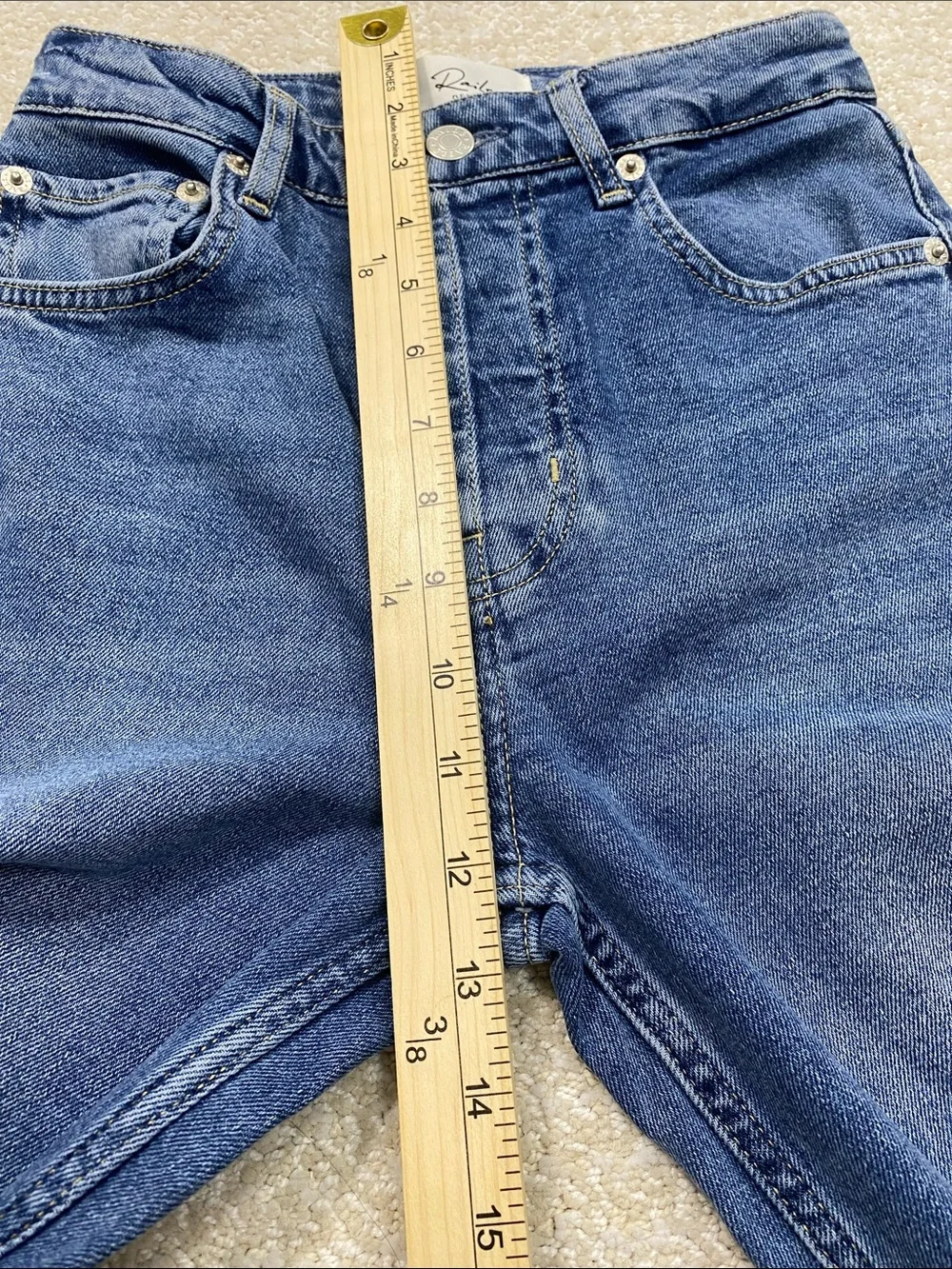 Rails Straight-Leg Jeans in Light Blue Wash High rise straight Size 24 100%Cott